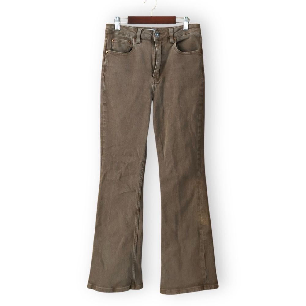Motel Rocks Denim High Rise Bootleg Jeans Brown Size Medium Neutral Boho Chic